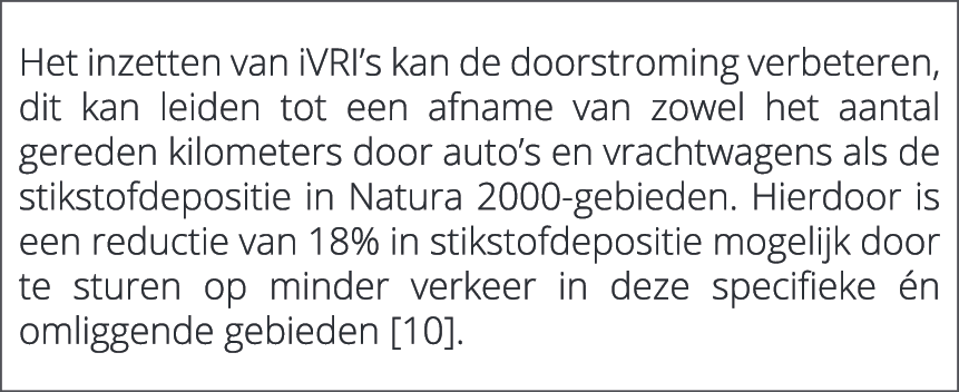  Het inzetten van iVRI’s kan de doorstroming verbeteren, dit kan leiden tot een afname van zowel het aantal gereden k...