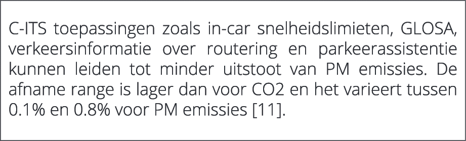  C ITS toepassingen zoals in car snelheidslimieten, GLOSA, verkeersinformatie over routering en parkeerassistentie ku...