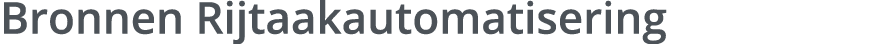 Bronnen Rijtaakautomatisering