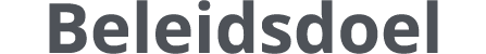 Beleidsdoel